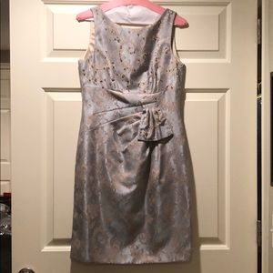 Baby blue and cream rhinestones dress size 4P